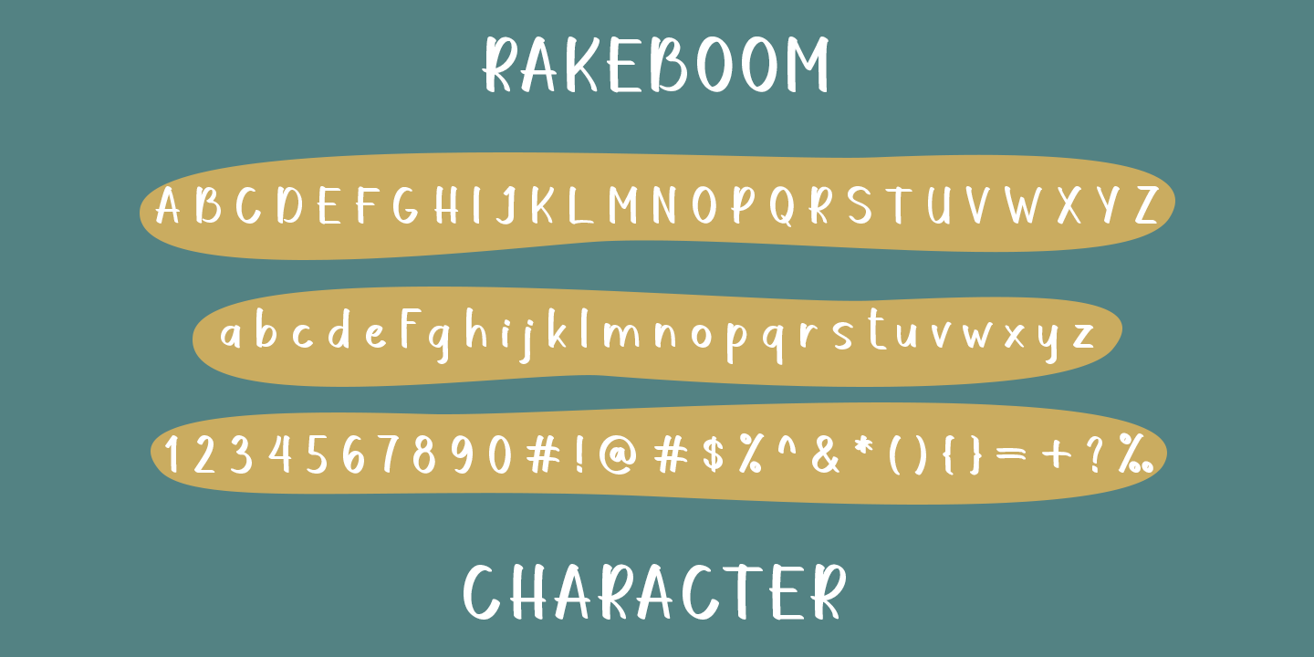 Beispiel einer Rakeboom-Schriftart #3